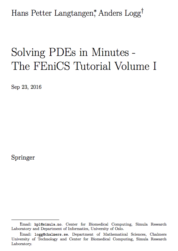 FEniCS Tutorial